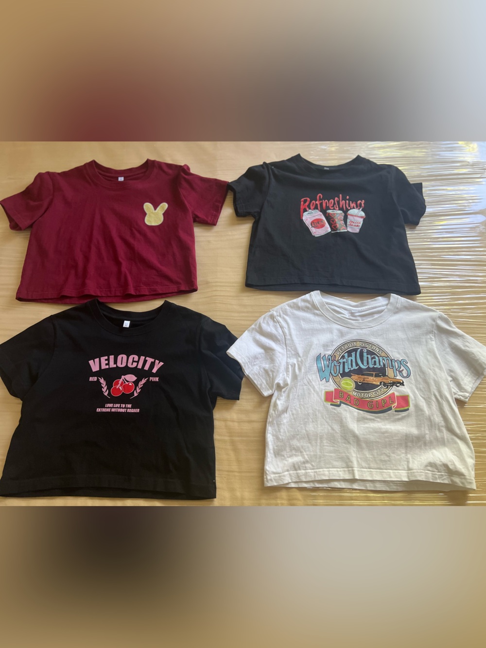 4 Cotton Graphic T-Shirt - Burgundy Bunny
